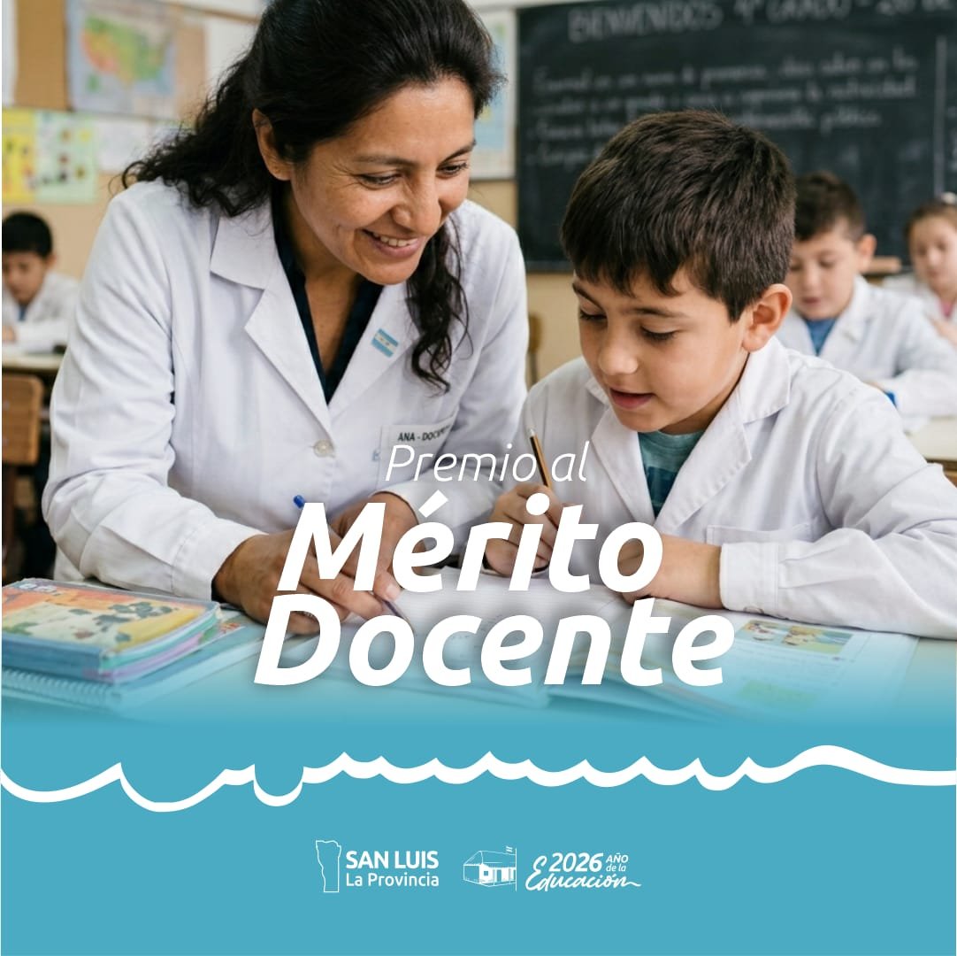 PREMIO AL MÉRITO 2026: hasta el 3 de agosto las escuelas podrán postular a sus docentes destacados